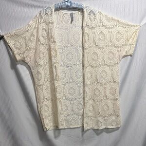 Honeyme Cream Lace Cardigan